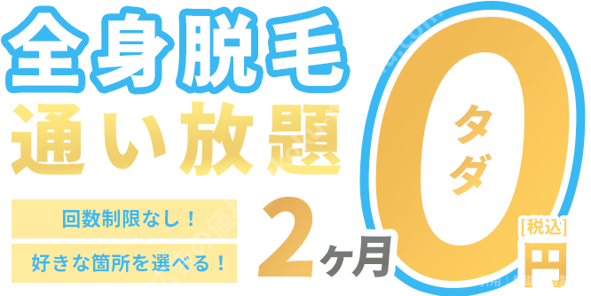 メンズクリアの全身脱毛通い放題2ヶ月0円のLP